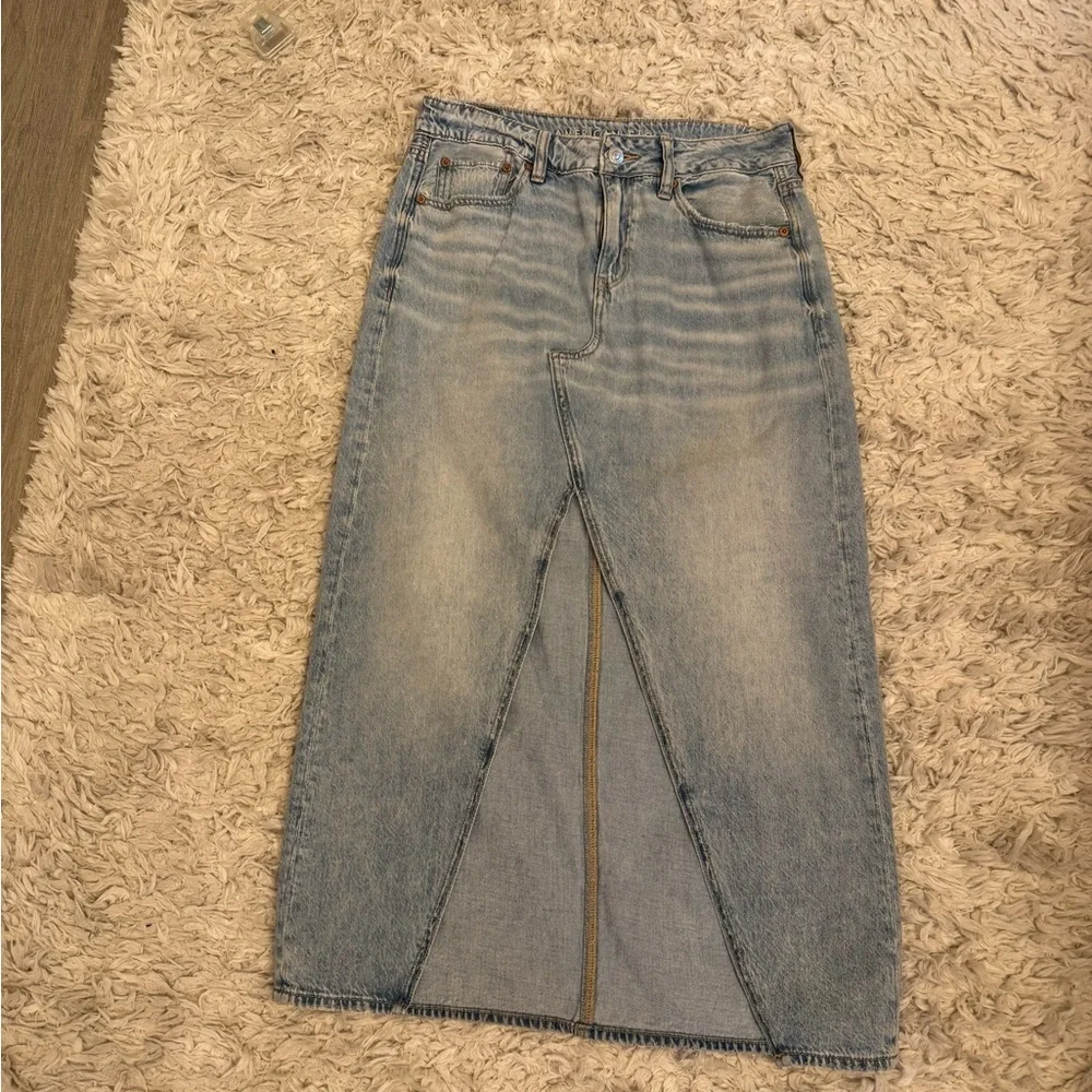 American Eagle Outfitters Light Blue Denim Skirt - Picture 5 of 14